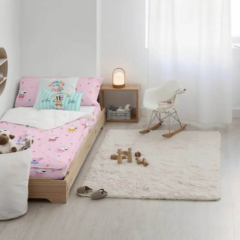 Gultas veļa ar rāvējslēdzēju Peppa Pig Awesome Daudzkrāsains 90 x 200 cm 90 x 1 x 200 cm