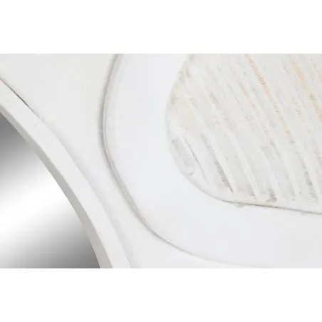 Sienas spogulis DKD Home Decor Balts