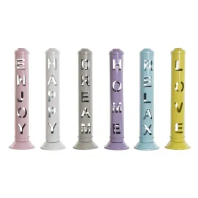 Essential oil burner DKD Home Decor Relax Metal Urban 8 x 8 x 32 cm Incense (6 Units)