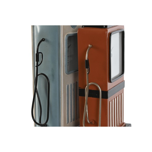 Table clock Home ESPRIT Blue Orange Vintage gasolinera (2 Units)