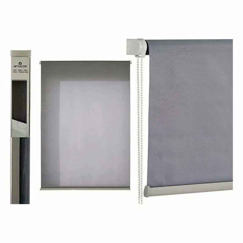 Roller blinds Gift Decor Grey Plastic 5 x 131 x 5 cm
