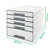 Chest of drawers Leitz WOW CUBE White
