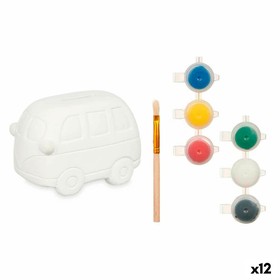 Itse maalattava säästölipas Pincello Valkoinen 12 x 8,5 x 8,5 cm 12,4 x 8,6 x 9,9 cm Pakettiauto (12 osaa)