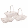 Basket set Alexandra House Living White wicker Willow wood 3 Pieces