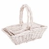 Basket set Alexandra House Living White wicker Willow wood 3 Pieces