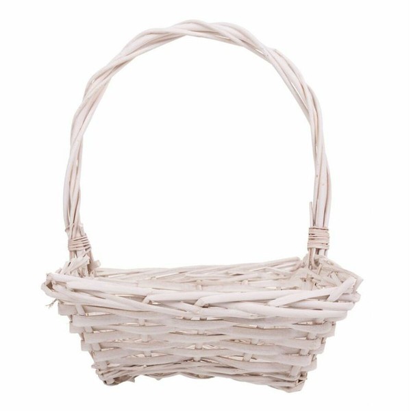 Basket set Alexandra House Living White wicker Willow wood 3 Pieces