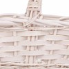 Basket set Alexandra House Living White wicker Willow wood 3 Pieces