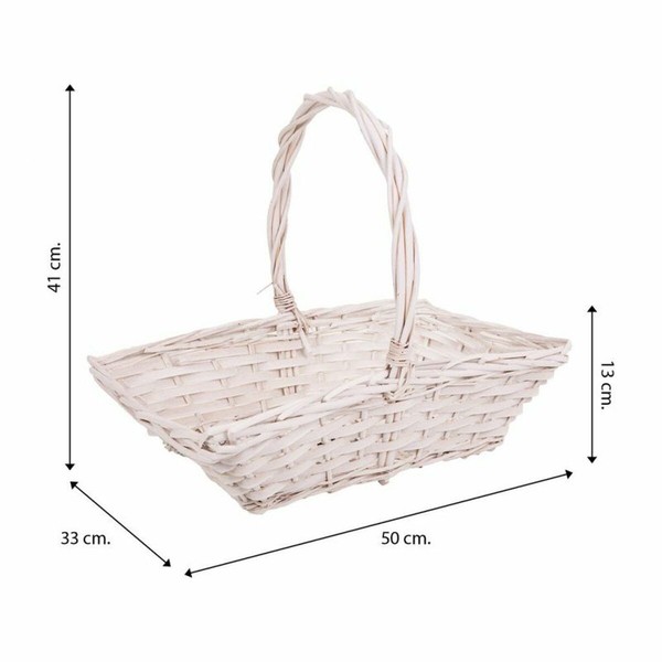 Basket set Alexandra House Living White wicker Willow wood 3 Pieces