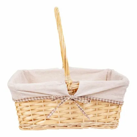 Basket set Alexandra House Living White Natural wicker Willow wood 3 Pieces