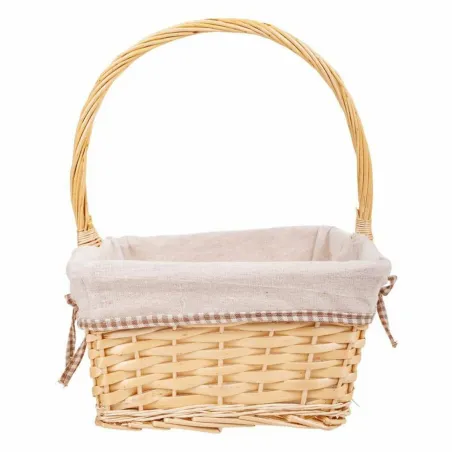 Basket set Alexandra House Living White Natural wicker Willow wood 3 Pieces