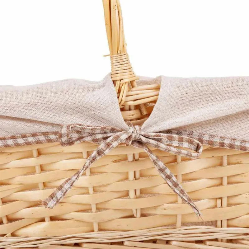 Basket set Alexandra House Living White Natural wicker Willow wood 3 Pieces