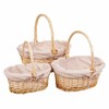 Basket set Alexandra House Living White Natural wicker Willow wood 3 Pieces