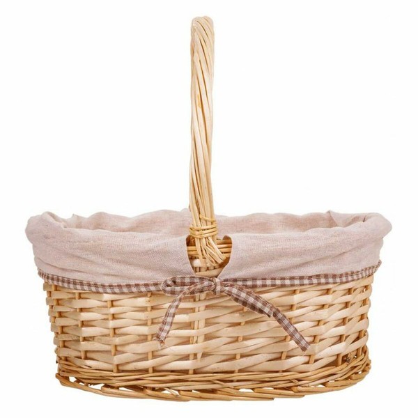 Basket set Alexandra House Living White Natural wicker Willow wood 3 Pieces