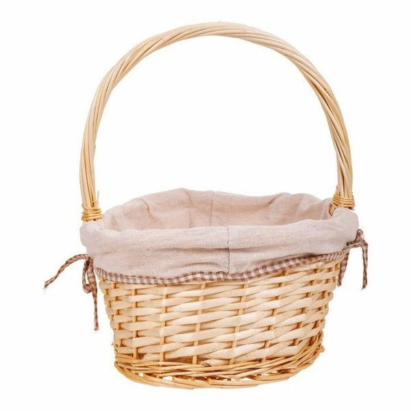 Basket set Alexandra House Living White Natural wicker Willow wood 3 Pieces
