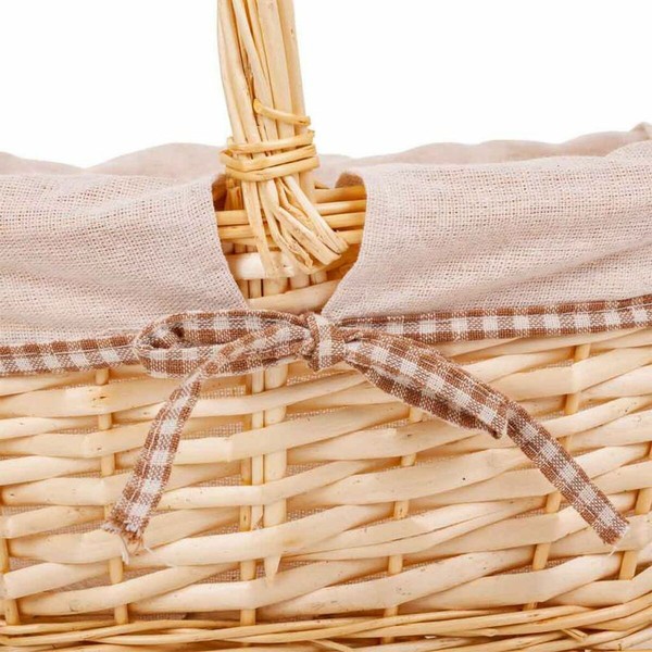 Basket set Alexandra House Living White Natural wicker Willow wood 3 Pieces