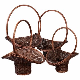 Basket set Alexandra House Living Brown wicker Willow wood 4 Pieces
