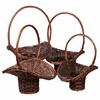 Basket set Alexandra House Living Brown wicker Willow wood 4 Pieces