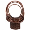 Basket set Alexandra House Living Brown wicker Willow wood 4 Pieces