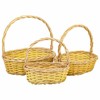 Basket set Alexandra House Living Yellow Natural wicker Willow wood 3 Pieces