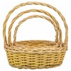 Basket set Alexandra House Living Yellow Natural wicker Willow wood 3 Pieces