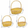 Basket set Alexandra House Living Yellow Natural wicker Willow wood 3 Pieces