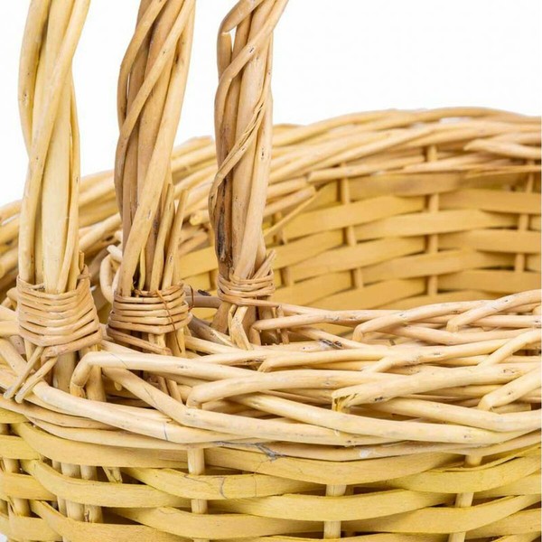 Basket set Alexandra House Living Yellow Natural wicker Willow wood 3 Pieces