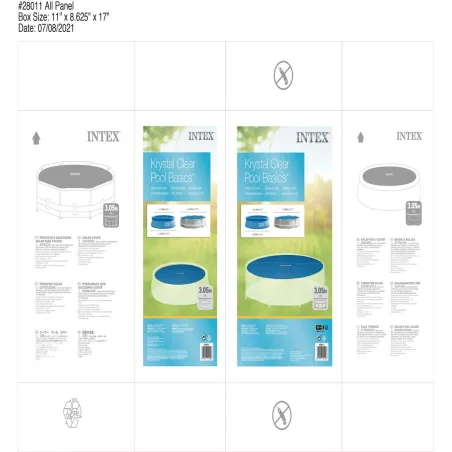 Swimming Pool Cover Intex 305 cm Solar Circular