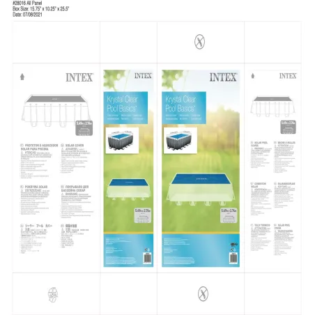 Покрытия для бассейнов Intex 400 x 200 cm Солнечный Прямоугольный