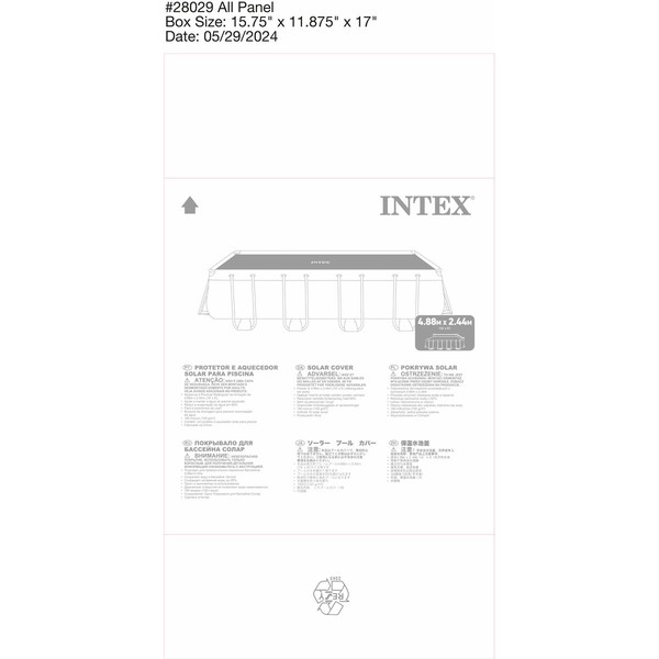 Покрытия для бассейнов Intex 488 x 244 cm Солнечный Прямоугольный
