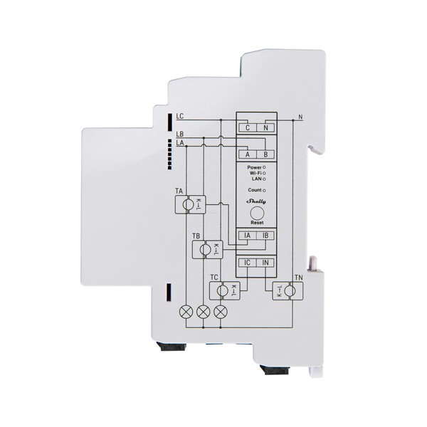 Wi-Fi jungiklio modulis Shelly PRO 3EM 120A Wi-Fi