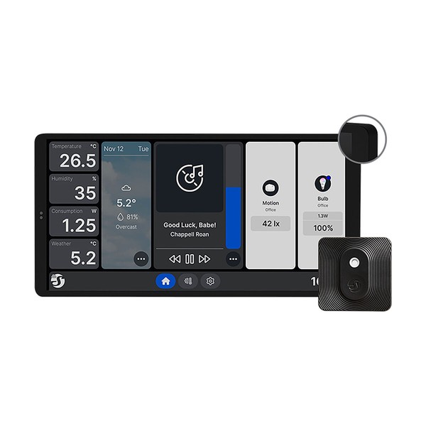 Control panel Shelly WALL DISPLAY X2(BL)+BLUHT(BLK)