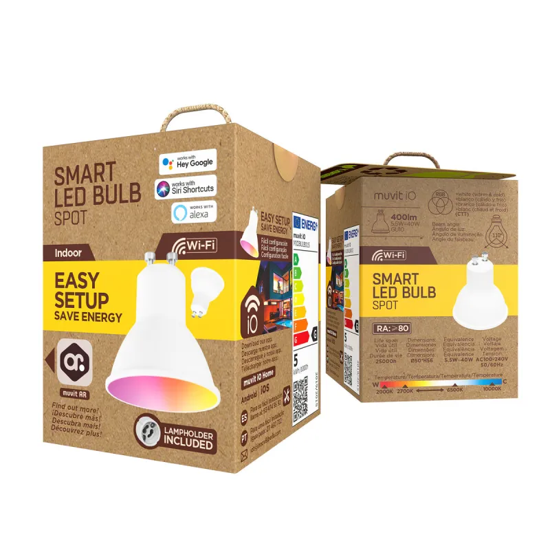 Smart Light bulb muvit iO iO Wi-Fi GU10 LED 2700 K 6500 K 400 lm