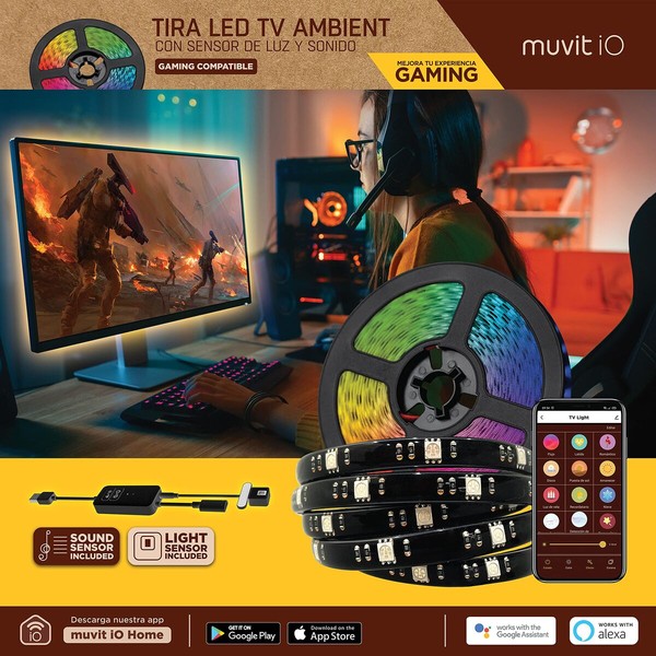LED juostos Muvit iO Juoda 30 cm 3 m