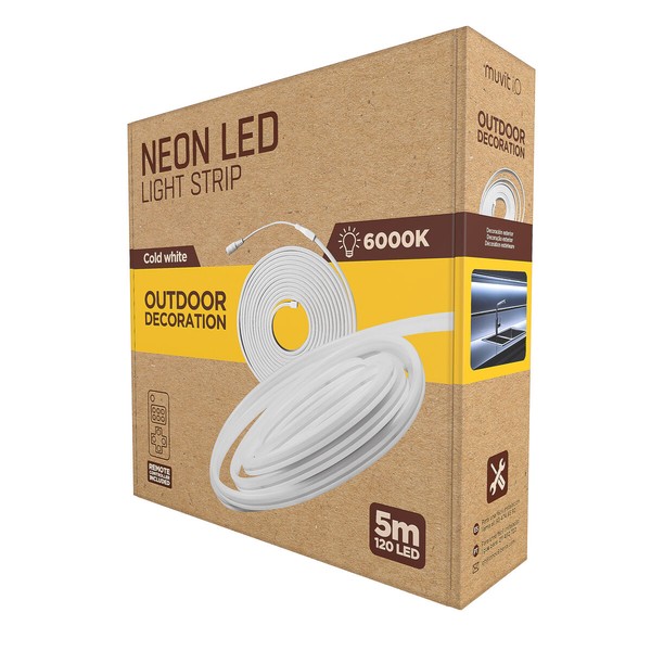 LED juostos muvit iO iO Cool Balta Skaidrus 5 m Neonas