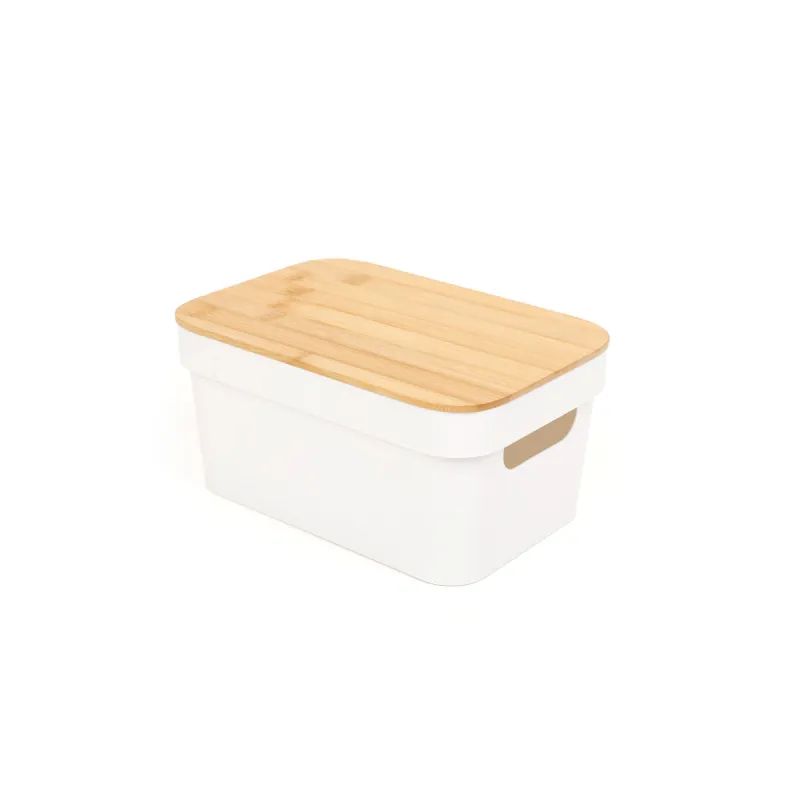 Multi-use Box Confortime White Brown Bamboo Plastic (8 Units)