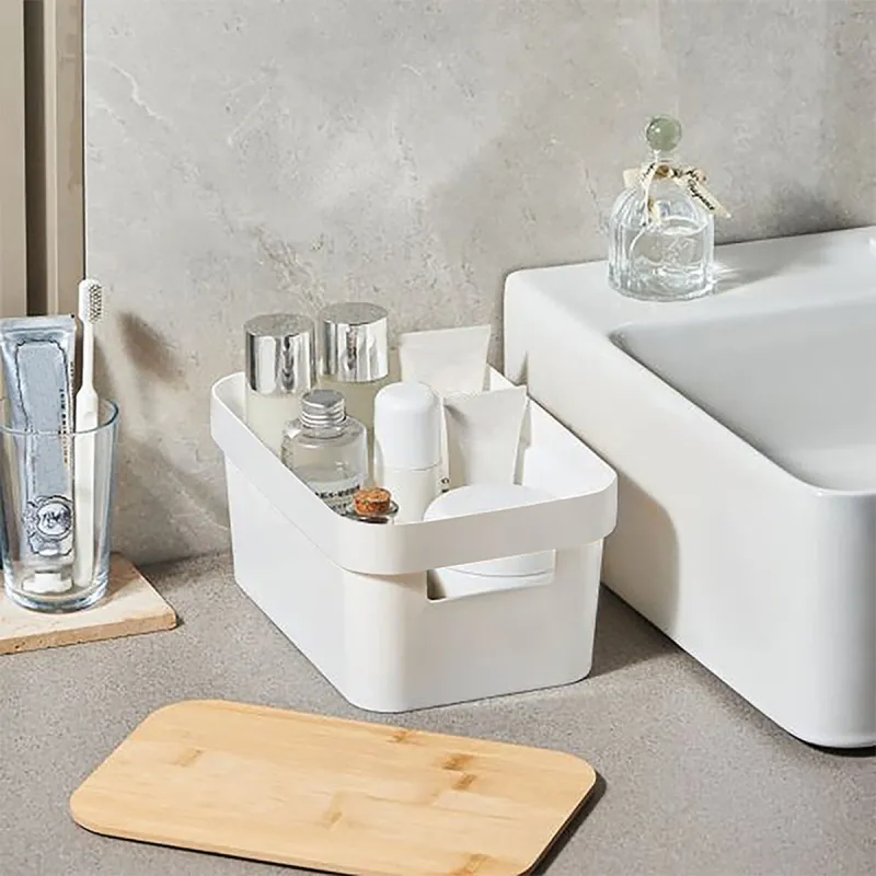 Multi-use Box Confortime White Brown Bamboo Plastic (8 Units)