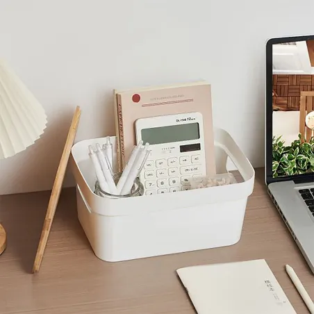 Multi-use Box Confortime White Brown Bamboo Plastic (8 Units)