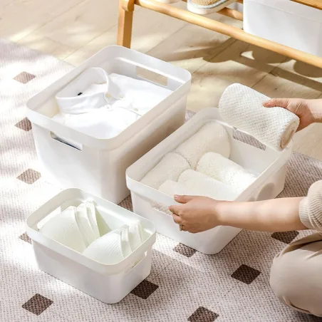 Multi-use Box Confortime White Brown Bamboo Plastic (8 Units)
