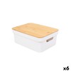 Multi-use Box Confortime White Brown Bamboo Plastic (6 Units)