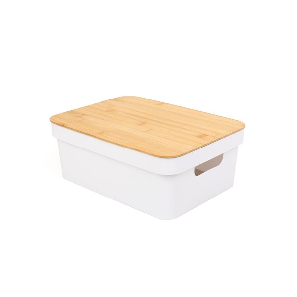 Multi-use Box Confortime White Brown Bamboo Plastic (6 Units)