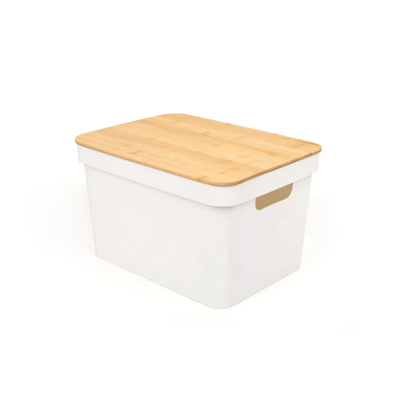 Multi-use Box La Mediterránea White Brown Bamboo Plastic (6 Units)