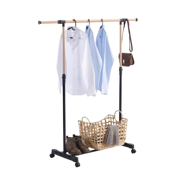 Extendable Coat Rack Inde Brown Black 145 x 43 x 90 cm (6 Units)