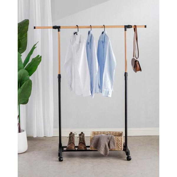 Extendable Coat Rack Inde Brown Black 145 x 43 x 90 cm (6 Units)