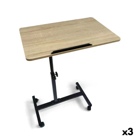 Side table MobleKit Brown Black 60 x 40 x 59 cm Wood Metal (3 Units)