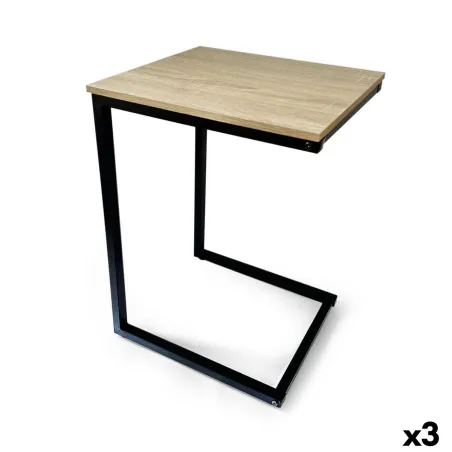 Side table MobleKit Brown Black 40 x 30 x 60 cm Wood Metal (3 Units)