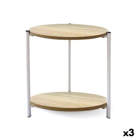 Side table MobleKit White Metal Wood 40 x 42 cm (3 Units)