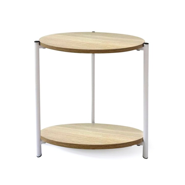 Side table MobleKit White Metal Wood 40 x 42 cm (3 Units)