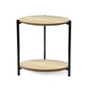Side table MobleKit Black Metal Wood 40 x 42 cm (3 Units)