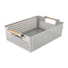 Multi-purpose basket Confortime Wood polypropylene (18 Units)