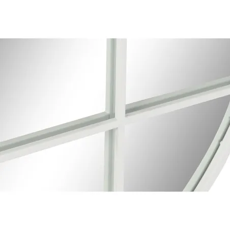 Wall mirror DKD Home Decor 80 x 2,5 x 80 cm Crystal White Iron Window